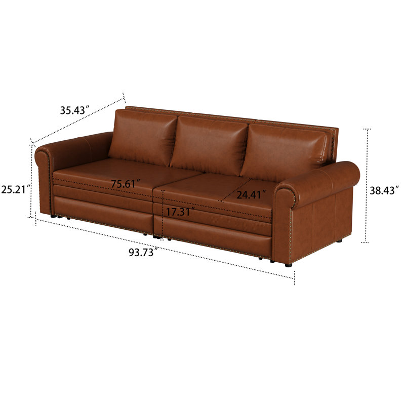 Canapé-lit convertible Classic Elegant, Marron clair