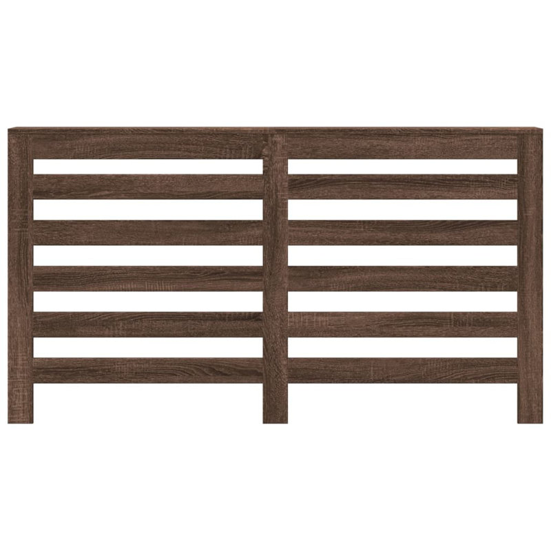 Large Radiator Cover, Brown Oak, 149 x 20 x 82 cm, Horizontal Slats