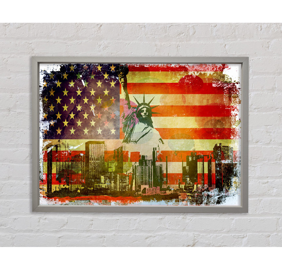 Amerikanische Flagge NYC - Druck