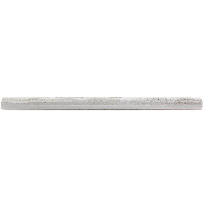 Gray Polished Ceramic Quarter Round Tile Trim 1x12