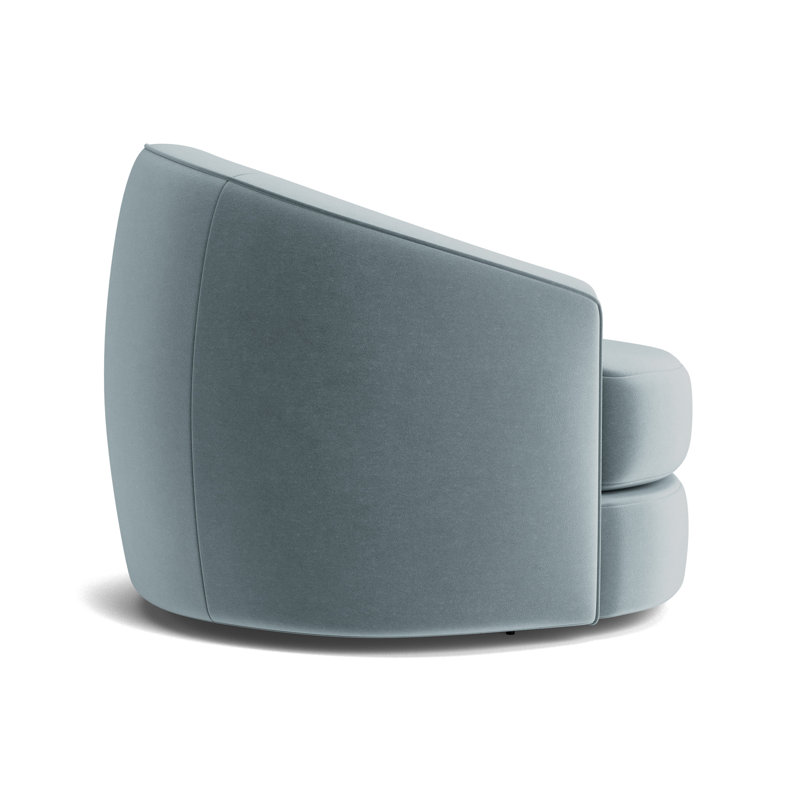 Giselle Full Swivel Chair, Performance Velvet - Harbor