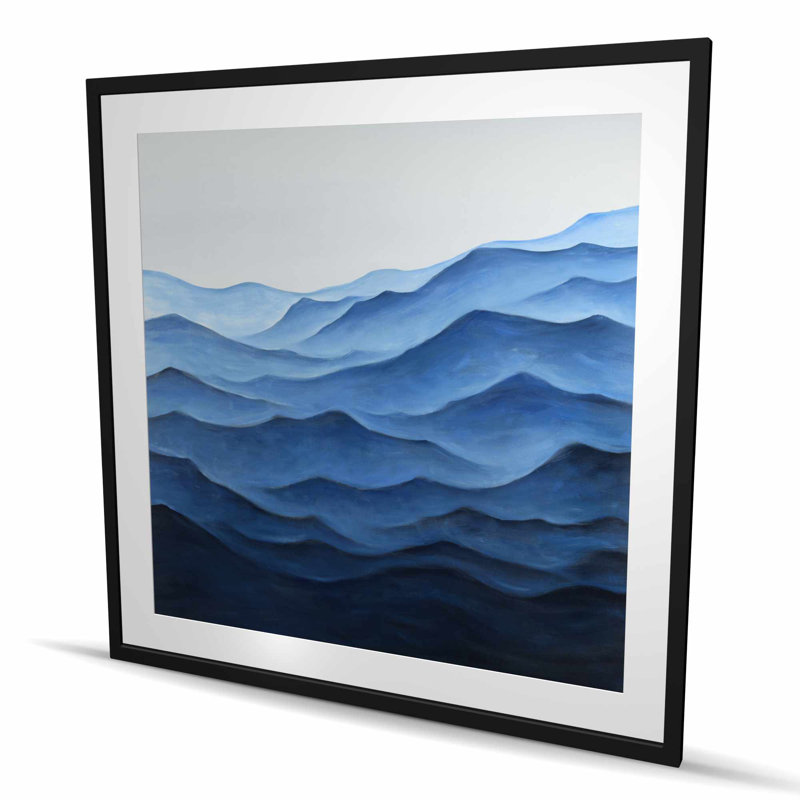 Océan bleu - bleu marine classique, H 48 po x l 48 po