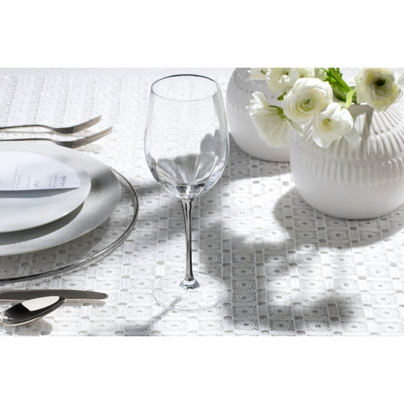 Crystal Red Wine Glass, Clear/Silver