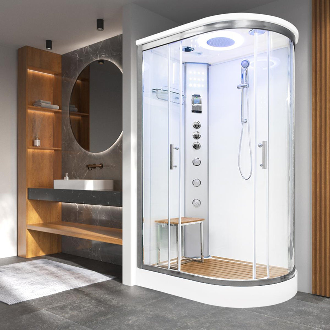Hydro Plus 1200 Left Hand Hydro Shower Enlosure - Mirror