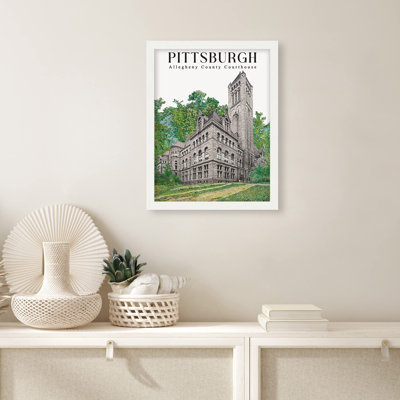 «Allegheny County Courthouse Pittsburgh Repères American» sur papier