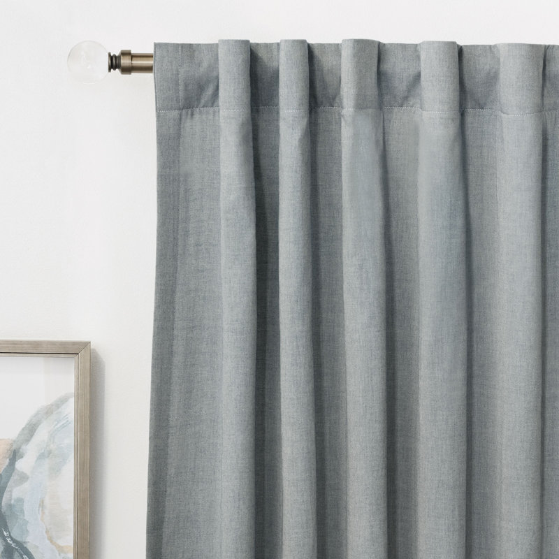Halprin 100% Cotton Room Darkening Curtain Single Panel, 96" W x 108" L