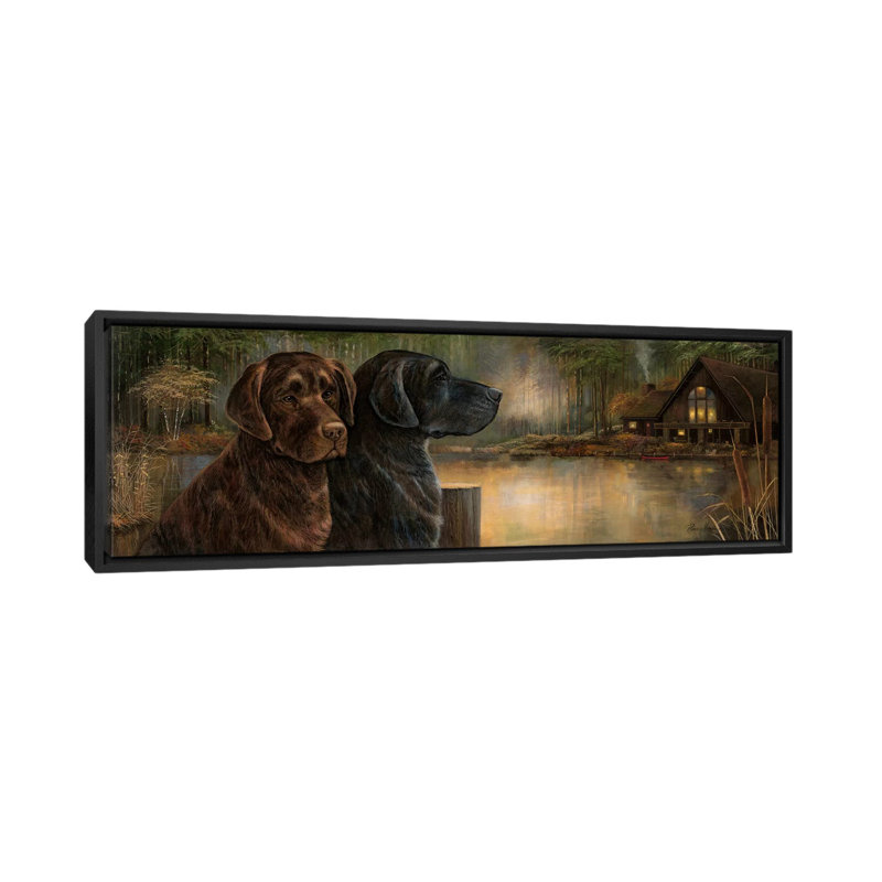 « loyauté companion », impression sur toile, H 12 po x l 36 po x P 1,5 po, Toile avec cadre noir