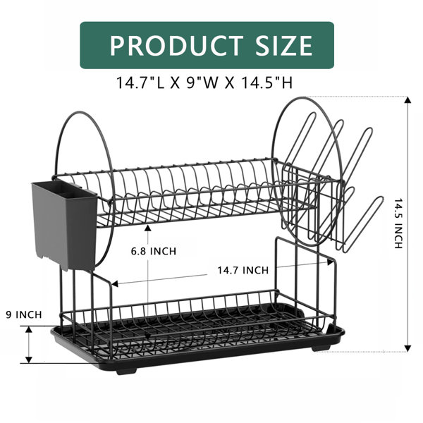 FullCircle Quake Metal 2 Tier Dish Rack