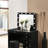1Pc Glam Makeup Vanity Table Top 5 Drawers Crystal Knobs Wooden Bedroom Furniture-295220789