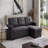 Convertible Upholstered Sectional Sofa with Pull-out Chaise-489679510-489679498