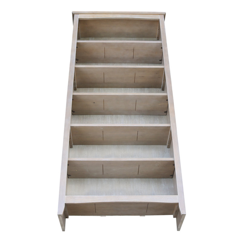 Bibliothèque standard Aspatria, (Six tablettes) H 72 po x l 32 po x P 12 po, Taupe-gris délavé