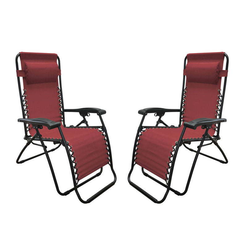 Fauteuil inclinable / pliable zéro gravité Pinedale, Bourgogne