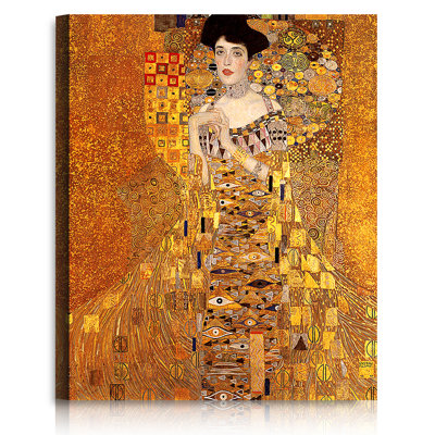 La Dame en or par Gustav Klimt. Reproduction d'art classique The World, estampe numérique sur toile, art mural pour la décoration intérieure