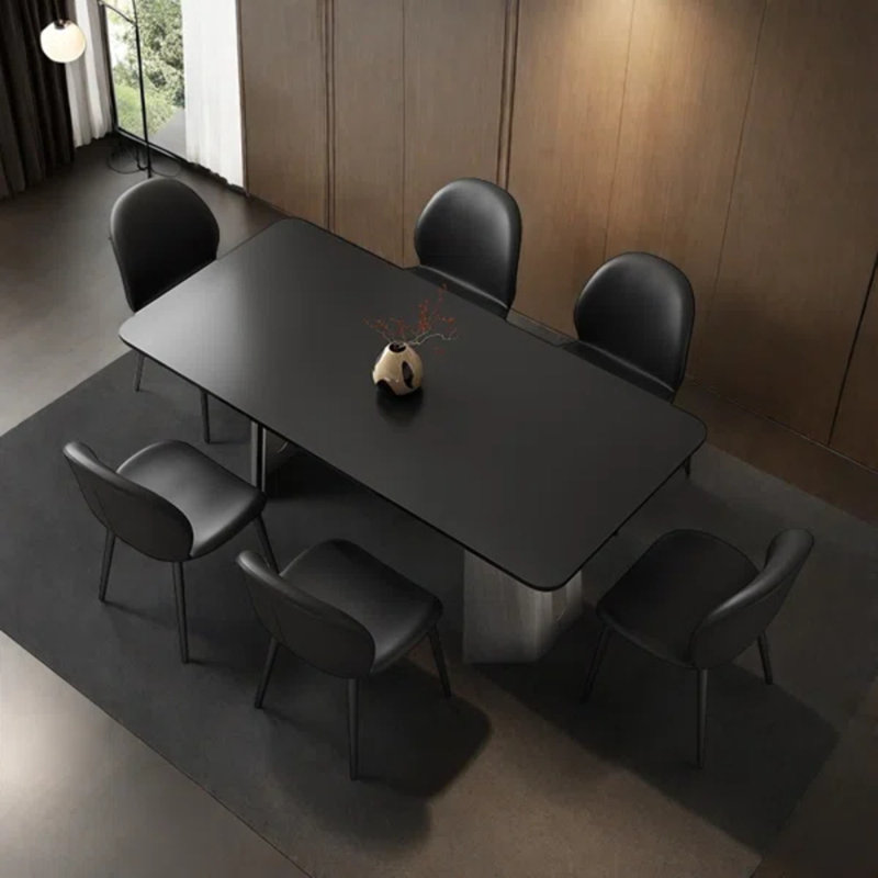 Trend-setting dining table and chair, 29.5"H x 70.8"L x 35.4"W