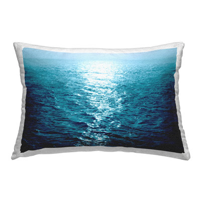 Sun Reflected Ocean Ripples Outdoor Printed Pillow by Maggie Olsen