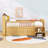 Twin Wooden Four Drawers Bed with LED Lights-650366390