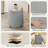 Upholstered Storage Ottoman with Wheels and Reversible Tray Lid, Small Foot Stools Ottoman for Living Room, Bedroom.-1431452022