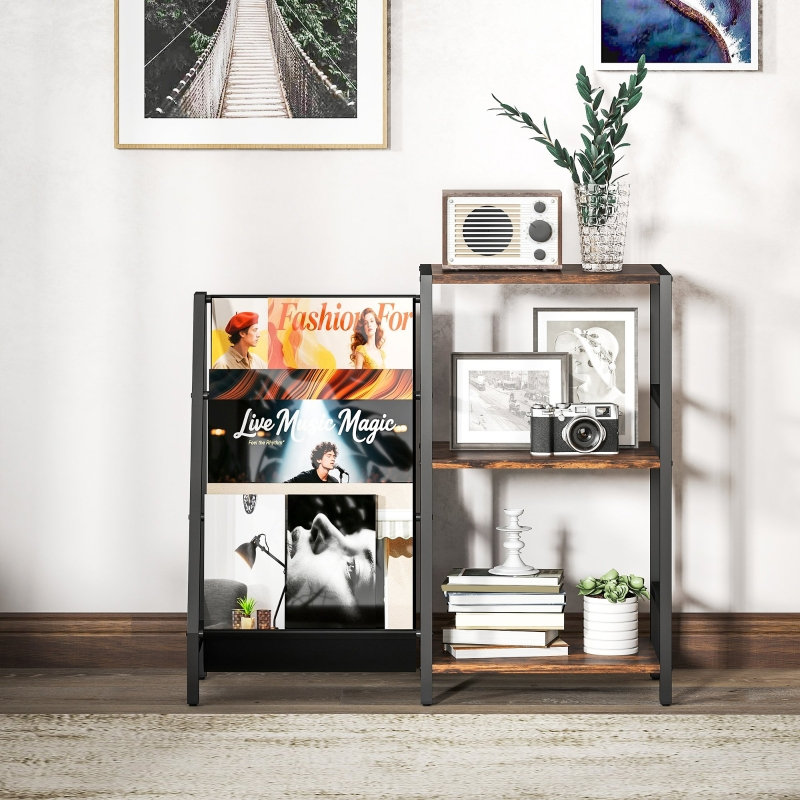 84 cm W Steel Bedside Table