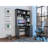 Compu 180 Hutch Desk, Multiple Shelves, Retractable Keyboard Tray, CPU Door Panel, One Drawer