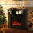 43" Electric Fireplace With Mantel
