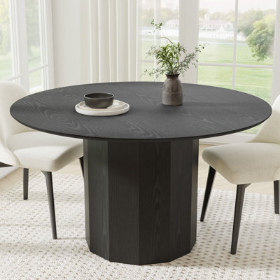 Solid Wood Dining Table Round Pedestal Kitchen Table