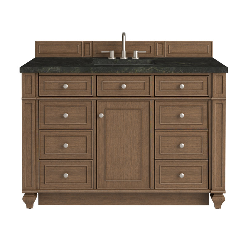 Bristol 48'' W Single Vanity, Saddle Brown, Phantome Eclos, 8" Widespread