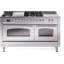 ILVE Nostalgie II 60 Dual Fuel Range, 5 Burners, Griddle, Frenchtop -1514149222-1514149221