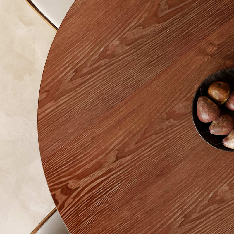 Ensemble de table de salle à manger en bois massif 5 pièces / 7 pièces pour 4/6/8, H 29,5 po x l 47 po x P 47 po, Crème