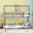 Ishmal Twin Over Twin House Bunk Bed with Headboards, Footboards, Guardrails & Ladder - Rubber Wood-115684231