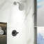 Ensemble de garniture de valve de douche avec poignée, remplacement de garniture de douche à poignée simple noir mat pour valves standard, plaque de recouvrement ronde de 7 po-122070165