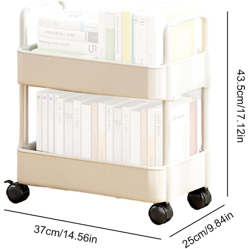 43.5cm H x 37cm W Utility Cart, White