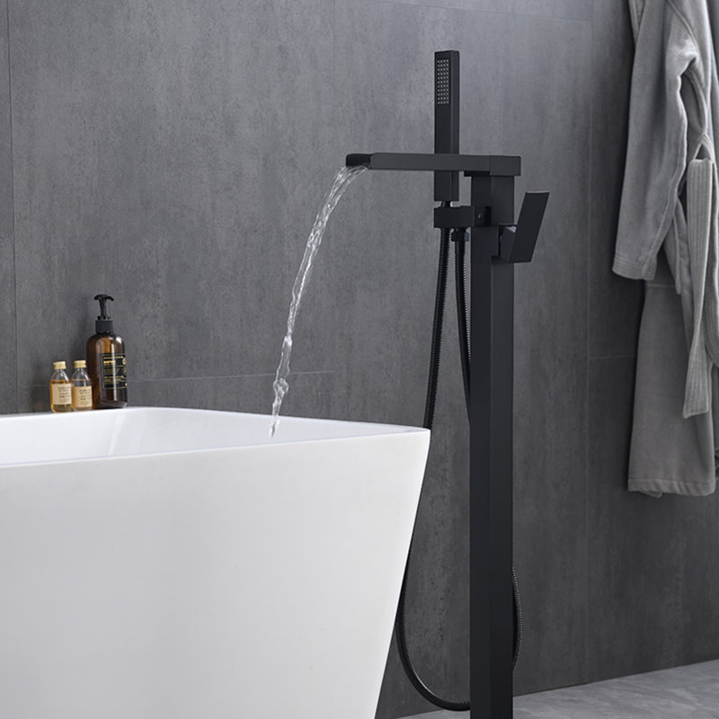 Floor Freestanding Tub Filler with Diverter