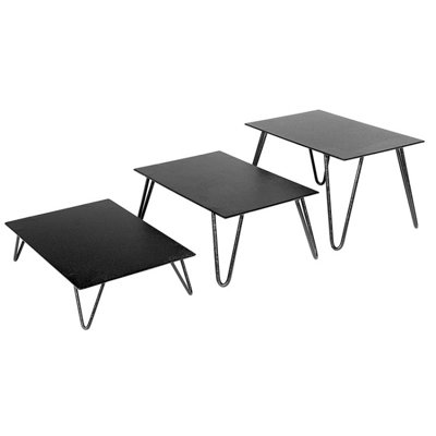 V-Leg Rectangular Metal Riser Set