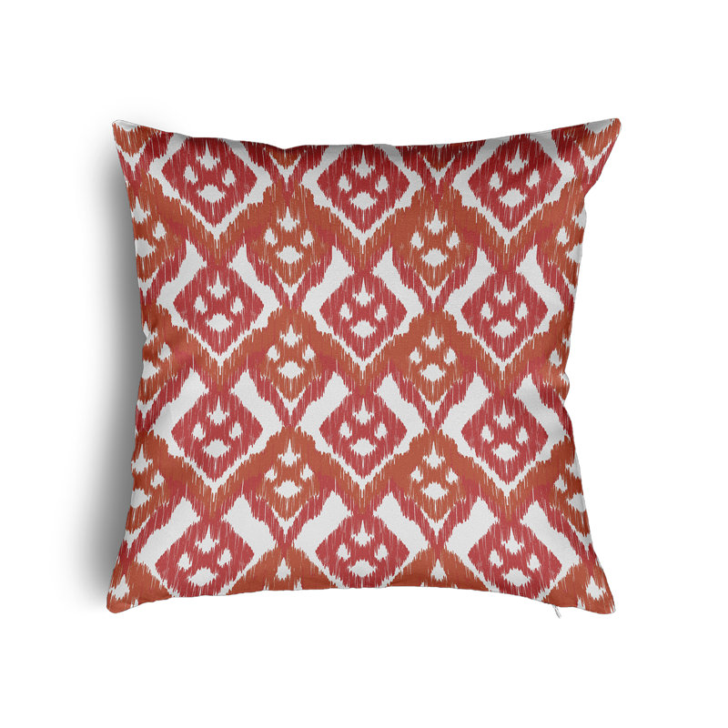 Ondrasek Ikat Square Cushion, 40cm H x 40cm W x 13cm D, Orange