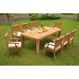 Shelby Outdoor 9 - Piece Teak Dining Set