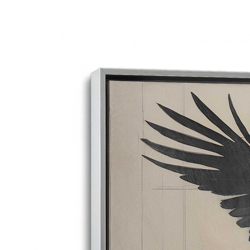 Majestic Raven in Motion, reproduction sur toile, H 8,75 po x l 12,75 po, Chrome poli