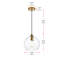 Luminaire suspendu sphère 1 lumière Douthit-840156720-936651083