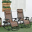 Ensemble de 2 chaises berçantes d'extérieur pliables inclinables zéro gravité