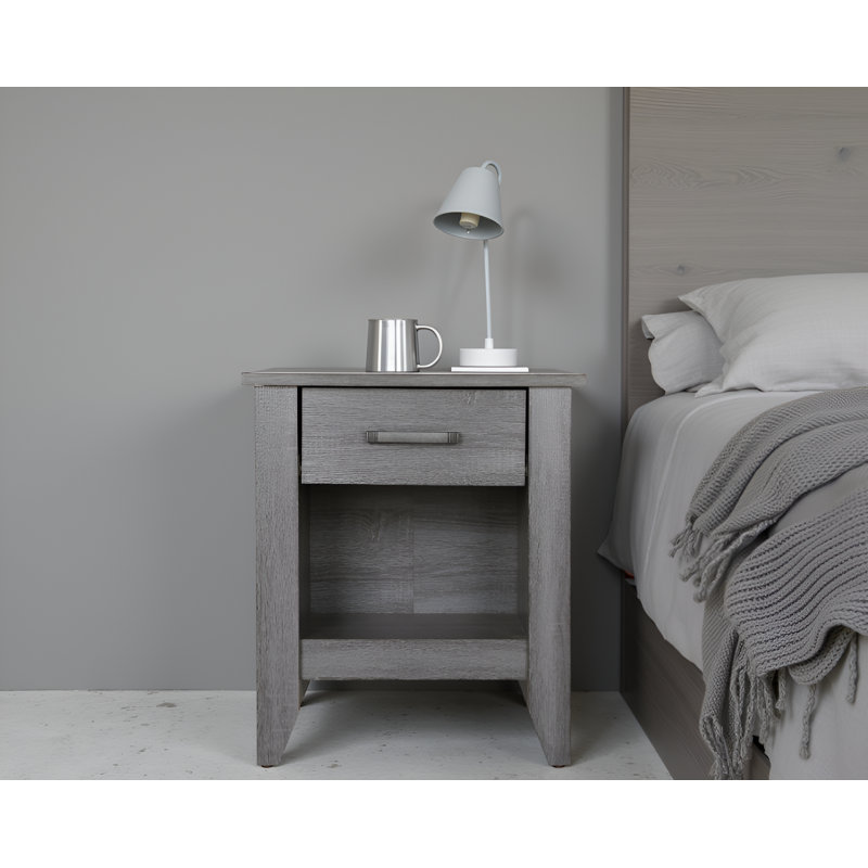 Table de chevet Carl Grey, Gris