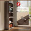 Bibliothèque standard à 5 tablettes, rangement et présentoir-2144956687