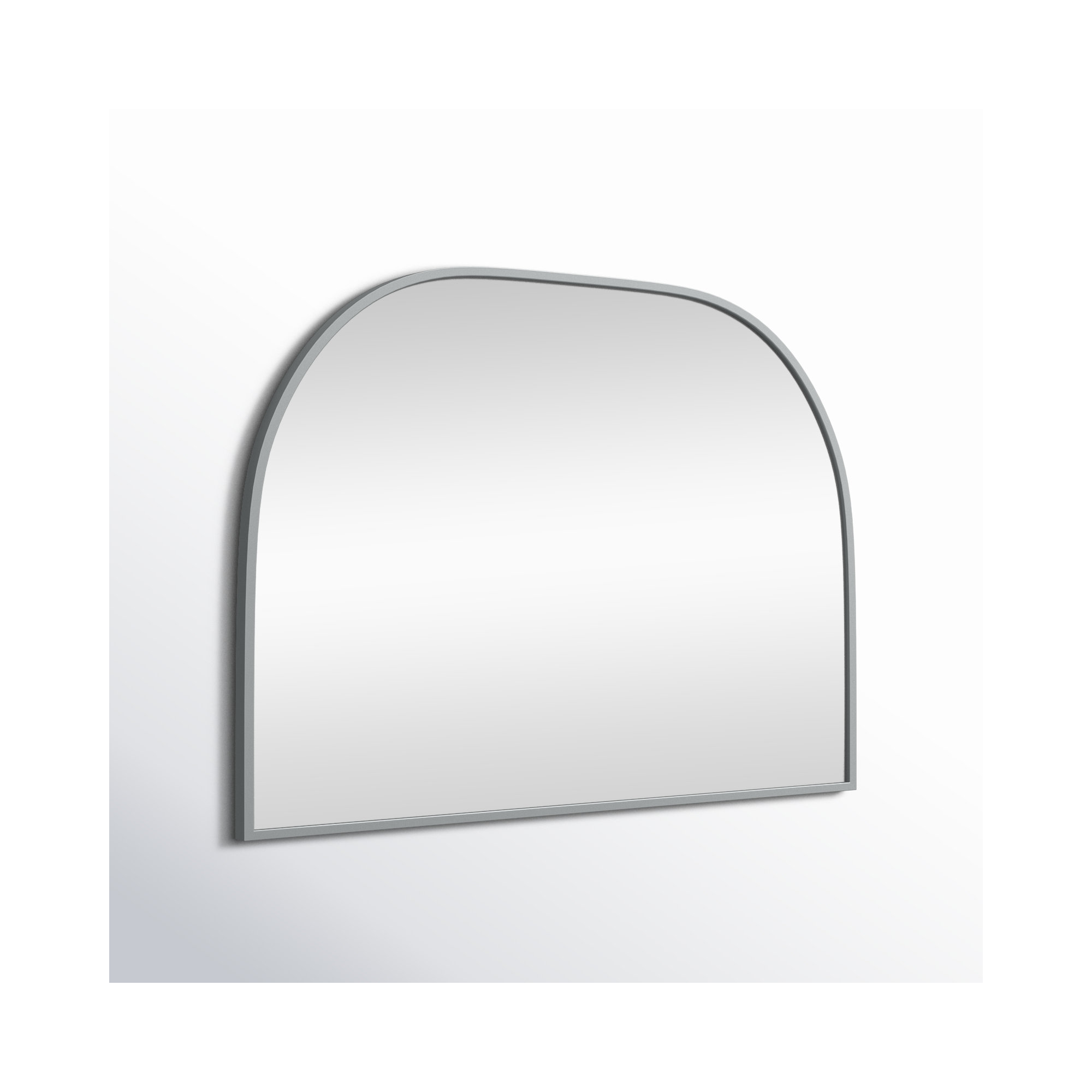 Sabine Metal Wide Arch Wall Mirror, Silver, 30" x 42"
