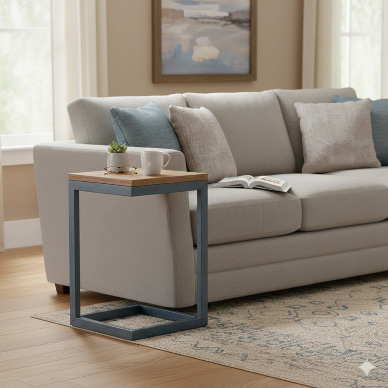 Table de bout Kendly, H 25,50 po x l 18,25 po x P 12,75 po, Naturel