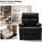  Faux Leather Nursery Rocker Recliner ,swivel Recliners For Small Spaces, Living Room Recliner With Overstuffed Arm And Back-Black-101319333