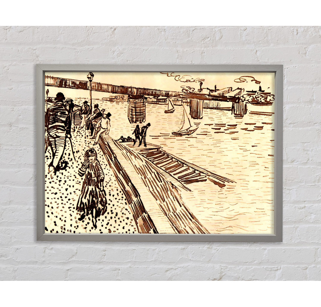 Van Gogh Die eiserne Brücke bei Trinquetaille an der Rhone - Einzelbildrahmen Kunstdrucke auf Leinwand