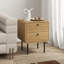 40cm W Steel Bedside Table