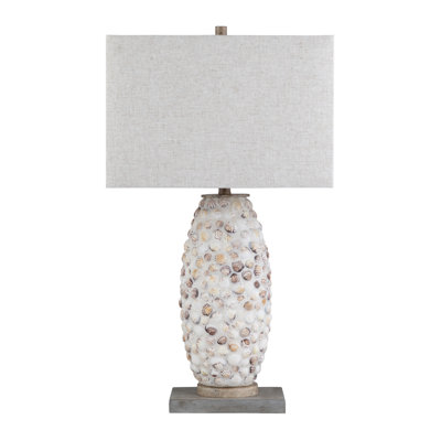30.5" Resin Table Lamp With Oat Shade