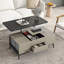 Ensemble de tables basses à plateau relevable avec rangement et repose-pieds