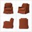 Fauteuil à bascule pivotant en polyester 29,5 po Capucine-134490481