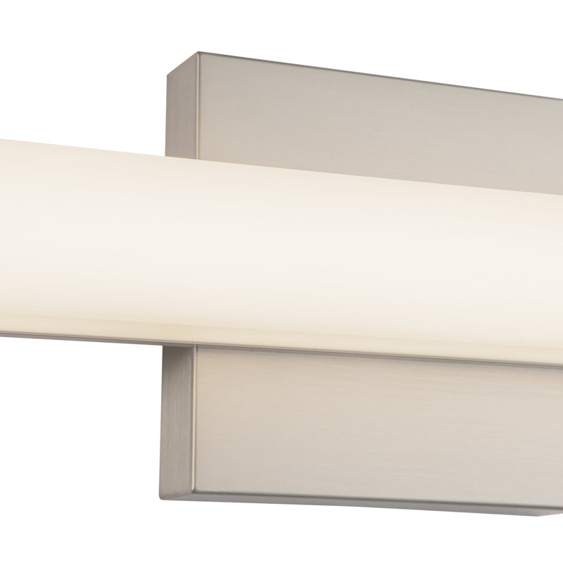 Geri 24-in Black dimmable LED Wall Sconce, Nickel