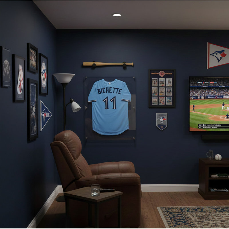 OnDisplay Acrylic Sports Jersey Display Frame - Wall Mounted 3D Design with UV Protection - Memorabilia Storage Case - Baseball/Hockey/Basketball/Football/Soccer